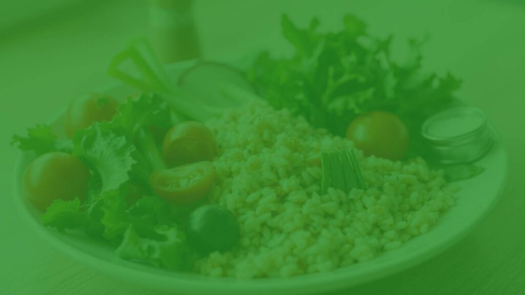 A balanced vegetarian meal with fresh vegetables, whole grains, and a small salt shaker, representing sodium importance in a healthy diet, soft lighting, realistic.