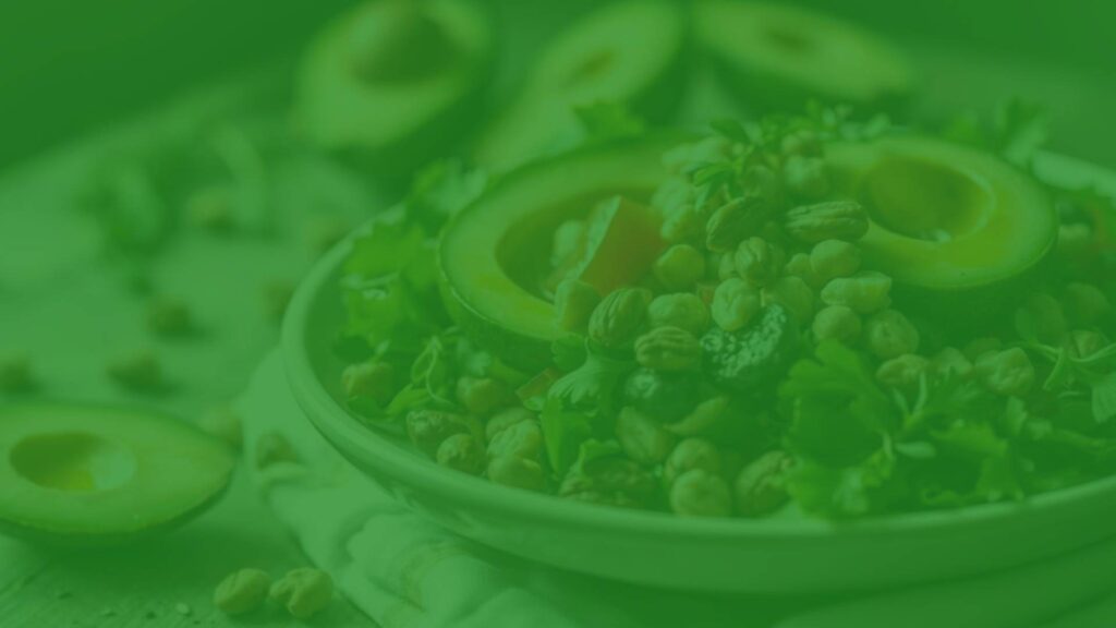 Healthy vegetarian food rich in omega-9 fatty acids, vibrant and fresh, including avocados, nuts, and olive oil, soft natural lighting, realistic.