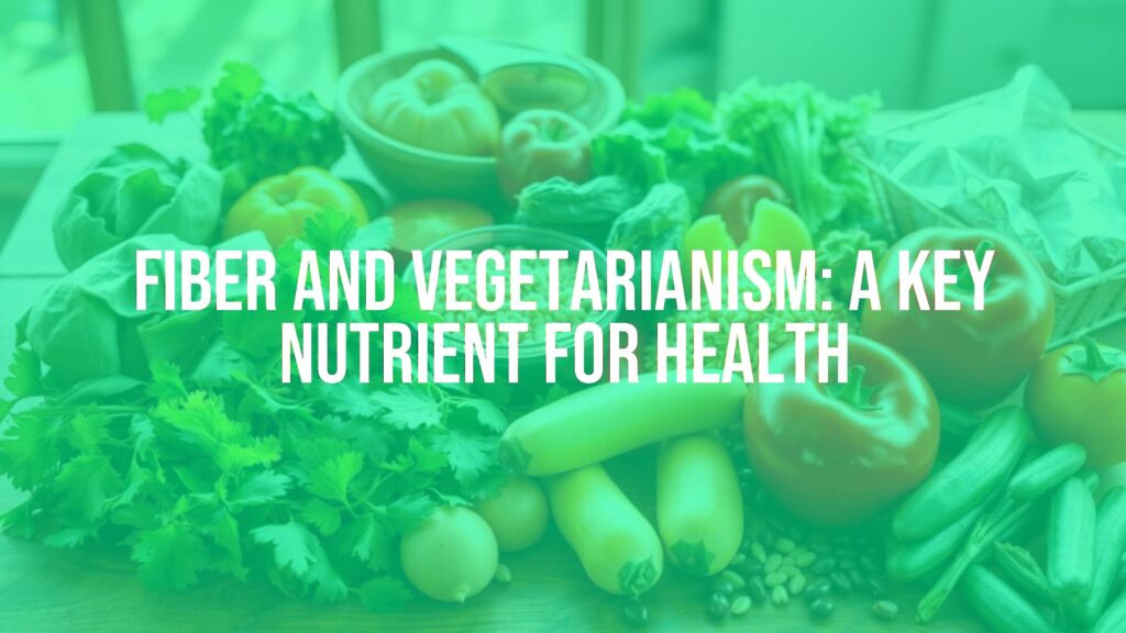 Colorful assortment of high-fiber vegetarian foods on a wooden table, including fruits, vegetables, grains, and legumes, natural sunlight, healthy lifestyle.