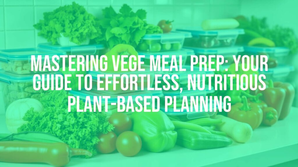 Colorful assortment of fresh vegetables and meal prep containers on a kitchen counter, bright and inviting, realistic.